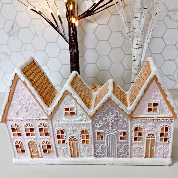 NEW! SHABBY CHIC LIGHT UP GINGERBREAD HOUSES DECOR - Picture 5 of 5